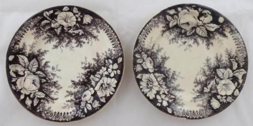 Two plates with flowers - Nowotny, Altrohlau Two plates with flowers - Nowotny, Altrohlau