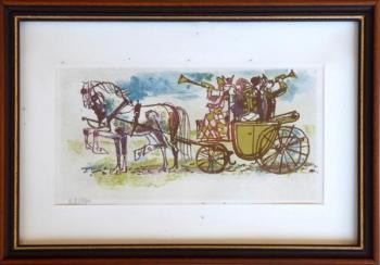 Carriage with musicians Carriage with musicians