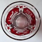 Goblet with ruby glass and engraved motifs  Goblet with ruby glass and engraved motifs