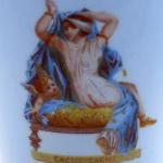 Cup, vase made of blue opaque glass  Cup, vase made of blue opaque glass