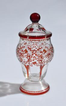 Glass Jar - clear glass, two-layer glass - 1915 Glass Jar - clear glass, two-layer glass - 1915