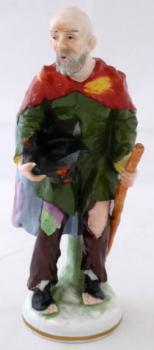 Coloured statuette of a beggar - Schwarza- Saalbah Coloured statuette of a beggar - Schwarza- Saalbah