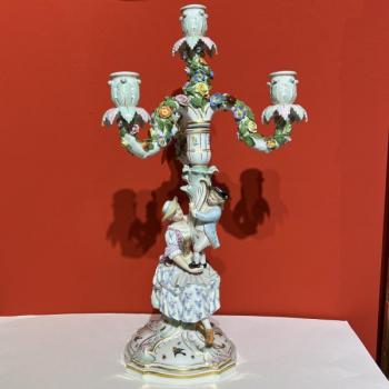 Porcelain Candle Holder - Míšeň - 1880 Porcelain Candle Holder - Míšeň - 1880