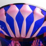 Glass Bowl - clear glass, pink glass - 1961 Glass Bowl - clear glass, pink glass - 1961