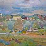 Stuchlik - Trees and houses, blue sky Stuchlik - Trees and houses, blue sky