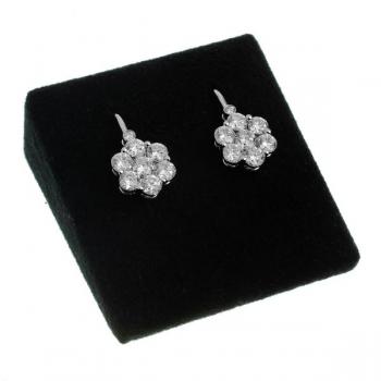 Gold Earrings with Brilliants - gold, brilliant cut diamond - 1980 Gold Earrings with Brilliants - gold, brilliant cut diamond - 1980