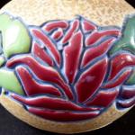 Art Nouveau vase with flowers - Amphora, Trnovany Art Nouveau vase with flowers - Amphora, Trnovany
