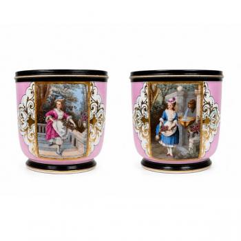 Pair of Porcelain Vases - porcelain - 1900 Pair of Porcelain Vases - porcelain - 1900