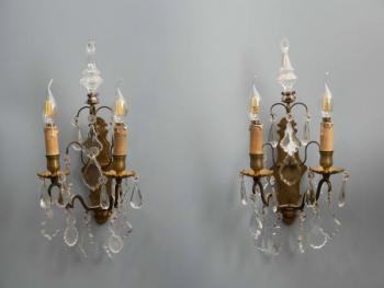 Lamp - bronze, crystal - 1850 Lamp - bronze, crystal - 1850