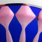 Glass Bowl - clear glass, pink glass - 1961 Glass Bowl - clear glass, pink glass - 1961