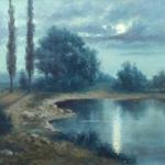 F. J. Dyck - Landscape on a Moonlit Night F. J. Dyck - Landscape on a Moonlit Night