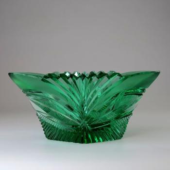 Glass Jardiniere - green glass - Rudolf Hloušek (1909-1992) - 1930 Glass Jardiniere - green glass - Rudolf Hloušek (1909-1992) - 1930