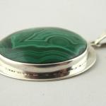 Pendant - silver, Malachite - 1960 Pendant - silver, Malachite - 1960
