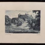 View of castle with fortification View of castle with fortification