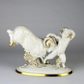 Putto with ram Putto with ram