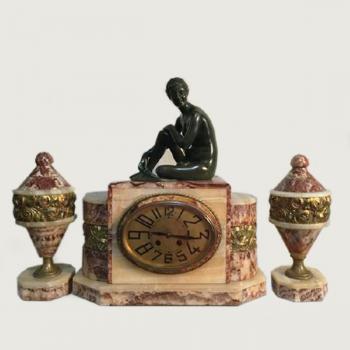 Mantel Clock - marble - 1920 Mantel Clock - marble - 1920