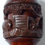 Pipe with carved deer and rope motif Pipe with carved deer and rope motif