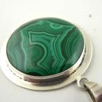 Pendant - silver, Malachite - 1960 Pendant - silver, Malachite - 1960