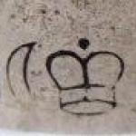 Cut glass carafe with silver neck Cut glass carafe with silver neck