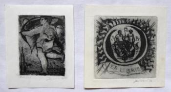 Jana Jemelkova - Ex libris JRB, Dr. L. Lamac  Jana Jemelkova - Ex libris JRB, Dr. L. Lamac