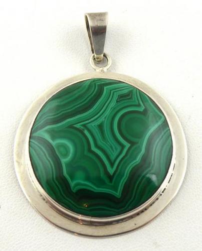 Pendant - silver, Malachite - 1960 Pendant - silver, Malachite - 1960