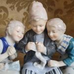 Porcelain Figural Group - painted porcelain - Volkstedt Karl Ens - 1930 Porcelain Figural Group - painted porcelain - Volkstedt Karl Ens - 1930