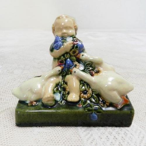 Ceramic Figurine - Child - ceramics - Jan Lichtág, podle figurek od Powolnyho / V.D.K. Bechyně - 1920 Ceramic Figurine - Child - ceramics - Jan Lichtág, podle figurek od Powolnyho / V.D.K. Bechyně - 1920