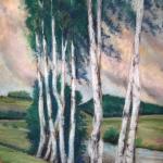 Birches near water - not signed Birches near water - not signed