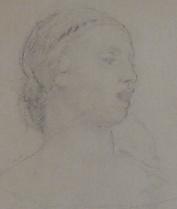 Vladimir Stribrny - The sketch of the girl from th Vladimir Stribrny - The sketch of the girl from th