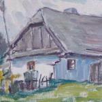 Marysa Neubertova - Cottage with a figure on the d Marysa Neubertova - Cottage with a figure on the d