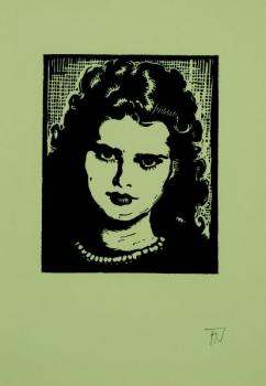 A portrait of a lady with a necklace A portrait of a lady with a necklace