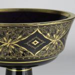 Glass Pedestal Bowl - glass violet - Hermann Eiselt, Kamenický Šenov - 1925 Glass Pedestal Bowl - glass violet - Hermann Eiselt, Kamenický Šenov - 1925