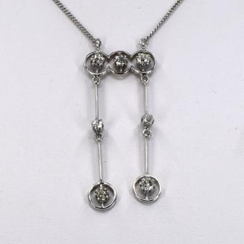 Collier - white gold, brilliant cut diamond - 1950 Collier - white gold, brilliant cut diamond - 1950