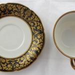 Mocca cup with golden scrolls - Langenthal, Switze Mocca cup with golden scrolls - Langenthal, Switze