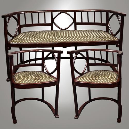 Josef Hoffmann: Sofa set, 1912 Josef Hoffmann: Sofa set, 1912