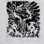 Olga Cechova - Four ex libris, Fisherman  Olga Cechova - Four ex libris, Fisherman