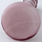 Purple-pink and white vase, with a twisted ring Purple-pink and white vase, with a twisted ring