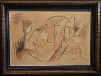 Drawing - wood, paper - Emil Filla - 1915 Drawing - wood, paper - Emil Filla - 1915