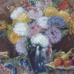 Zdenek Nemastil - Still life with flowers, fruit a Zdenek Nemastil - Still life with flowers, fruit a