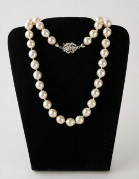 Pearl Necklace - gold, diamond - 1995 Pearl Necklace - gold, diamond - 1995