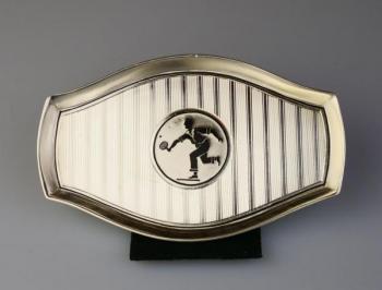 Silver Tray - black enamel, silver - 1925 Silver Tray - black enamel, silver - 1925