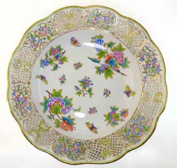 Plate - painted porcelain - 1930 Plate - painted porcelain - 1930