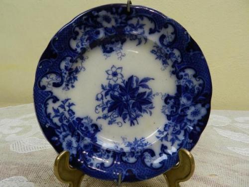 Decorative Plate - porcelain, cobalt - Villeroy Boch Anemone - 1930 Decorative Plate - porcelain, cobalt - Villeroy Boch Anemone - 1930