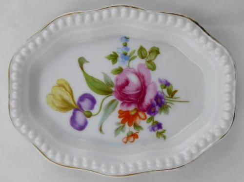 Bowl with flowers and beads - Rosenthal Bowl with flowers and beads - Rosenthal