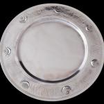Silver round tray, star with crescent moon -Turkey Silver round tray, star with crescent moon -Turkey