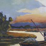 Fisherman on boat Fisherman on boat