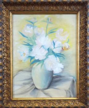 Vaclav Novotny - White peonies in a vase Vaclav Novotny - White peonies in a vase