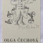 Olga Cechova - PF 1976, Ex libris, Invitation Olga Cechova - PF 1976, Ex libris, Invitation
