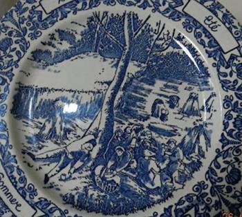 Plate - white porcelain - 1960 Plate - white porcelain - 1960
