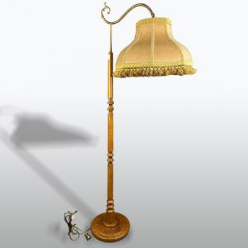 Floor Lamp - solid oak, parchment - 1950 Floor Lamp - solid oak, parchment - 1950